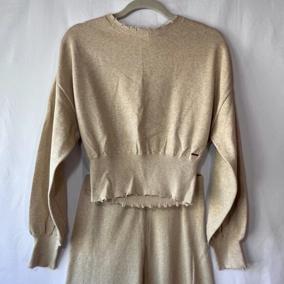NWT n:philanthropy Set Weyland Crop Sweater and Faro Pant in Oatmeal color Sz - Picture 4 of 16
